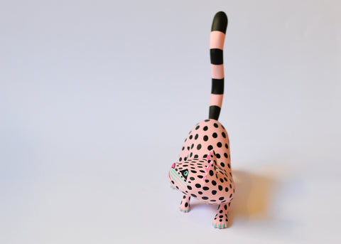 Gato Rosa y Negro Lunares