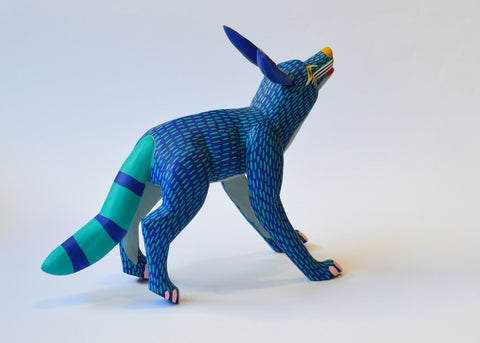 Zorro Azul Grande Alebrije