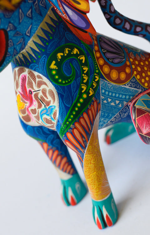 Perro con Alas y Cuernos Alebrijes