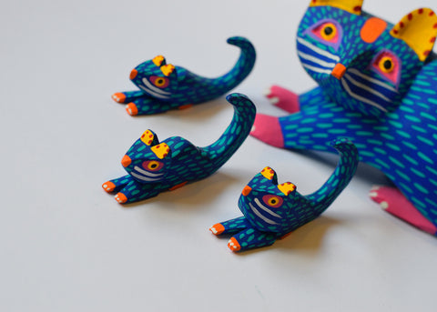 Opossum Azul Alebrije