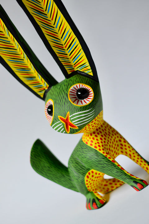 Conejo Verde Alebrije