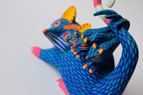 Opossum Azul Alebrije