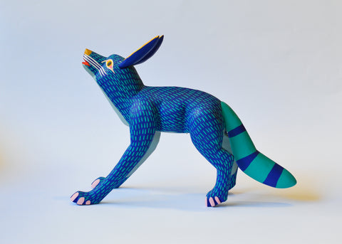 Zorro Azul Grande Alebrije