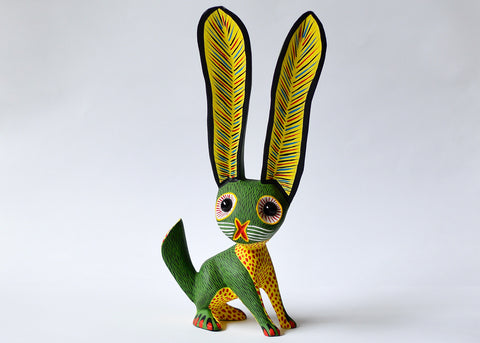 Conejo Verde Alebrije