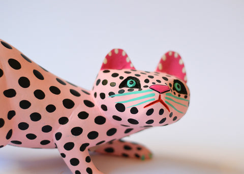 Gato Rosa y Negro Lunares