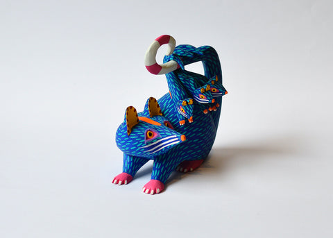 Opossum Azul Alebrije