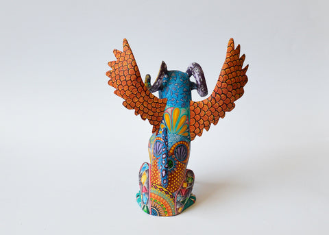 Perro con Alas y Cuernos Alebrijes