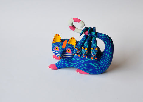 Opossum Azul Alebrije