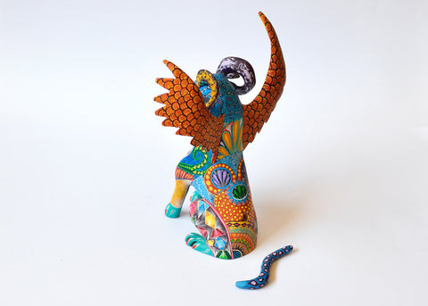 Perro con Alas y Cuernos Alebrijes