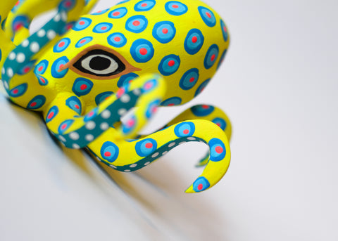 Pulpo Chico Amarillo Alebrije
