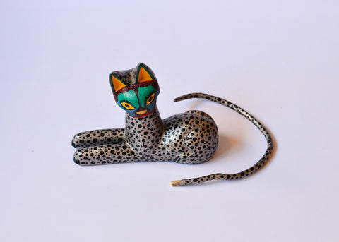 Gato Plateado Alebrije
