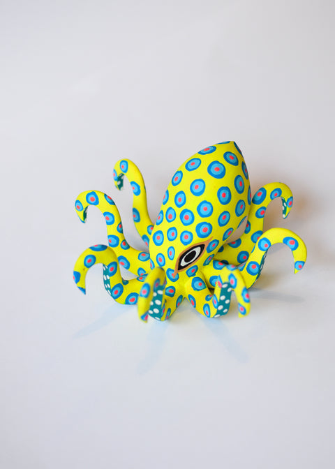Pulpo Chico Amarillo Alebrije