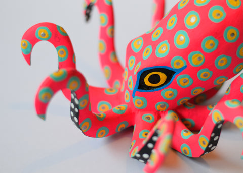 Pulpo Chico Fuccia Alebrije