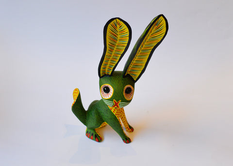 Conejo Verde Alebrije
