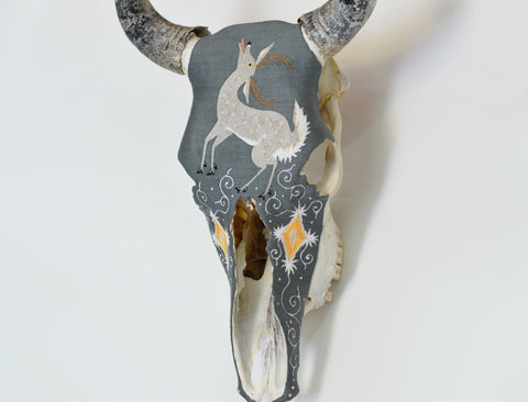 Cabeza Venado Fondo Gris