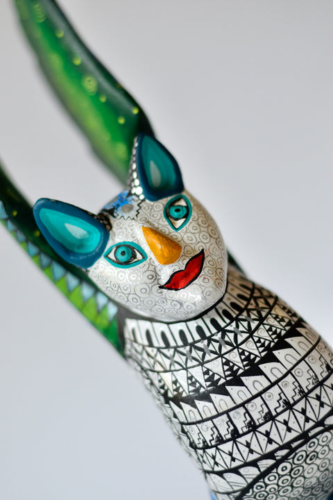 Buho Blanco Brillante Alebrije