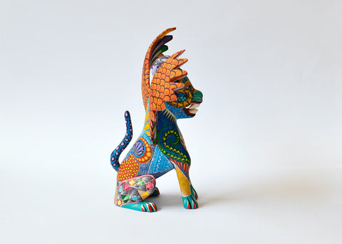 Perro con Alas y Cuernos Alebrijes