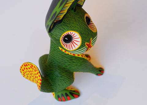 Conejo Verde Alebrije