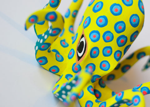 Pulpo Chico Amarillo Alebrije