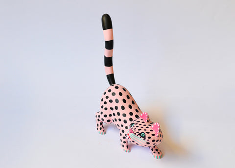 Gato Rosa y Negro Lunares