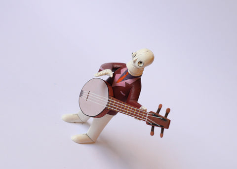Esqueleto con Guitarra Solo Alebrije