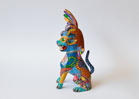 Perro con Alas y Cuernos Alebrijes