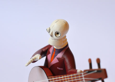 Esqueleto con Guitarra Solo Alebrije