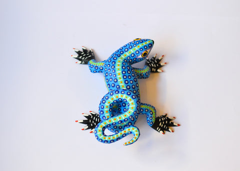 Iguana Celeste Alebrije