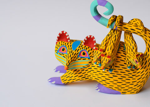 Opossum Amarillo Alebrije