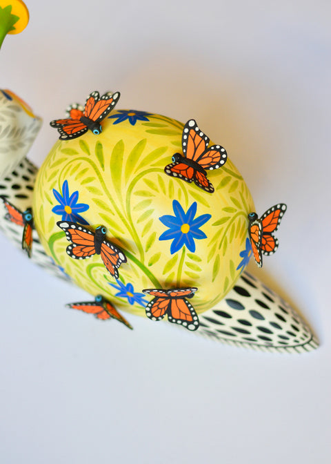 Caracol Skull Mariposa Alebrije