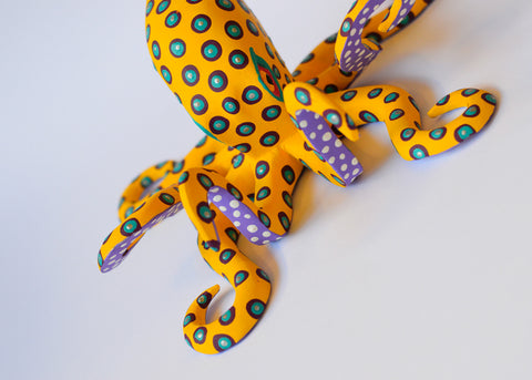 Pulpo Mediano Amarillo Alebrije
