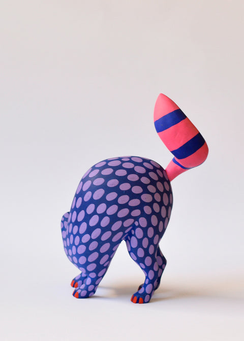 Gato Violeta Lunares Alebrije