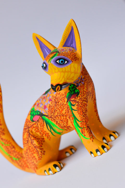 Zorro Gato Amarillo Alebrije