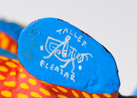 Conejo Azul Orejón Alebrije