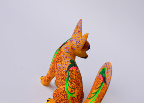 Zorro Gato Amarillo Alebrije