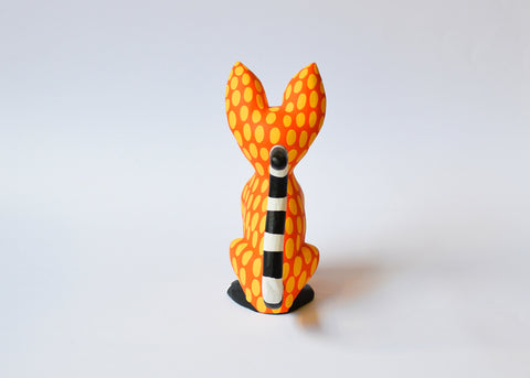 Gato Amarrillo y Naranja Alebrije