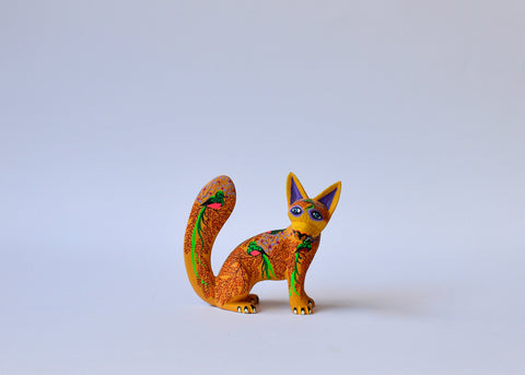 Zorro Gato Amarillo Alebrije
