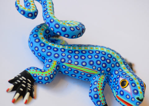 Iguana Celeste Alebrije