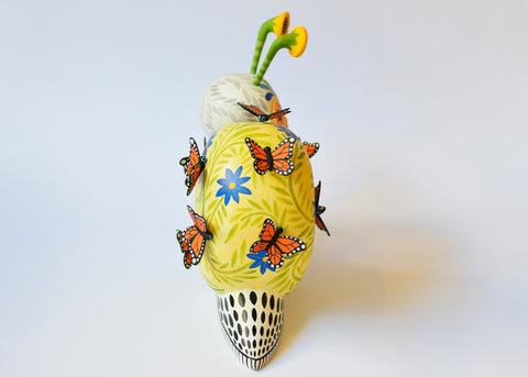 Caracol Skull Mariposa Alebrije