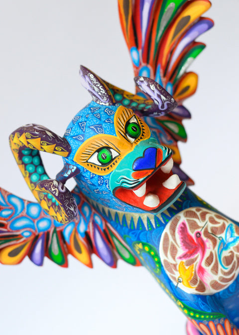 Perro con Alas y Cuernos Alebrijes