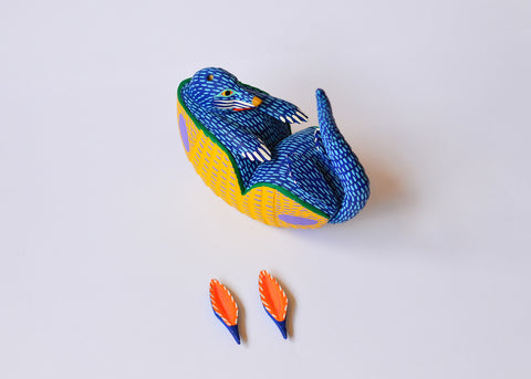 Armadillo Azul Alebrije
