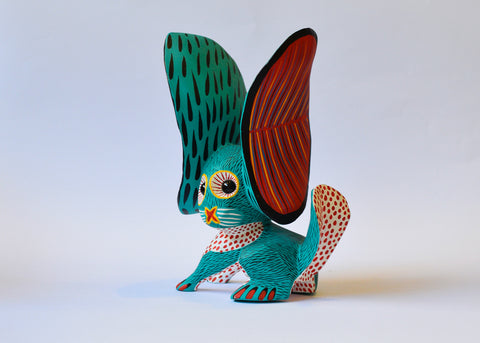 Conejo Verde Agua Orejón Alebrije