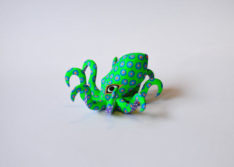 Pulpo Chico Verde Alebrije