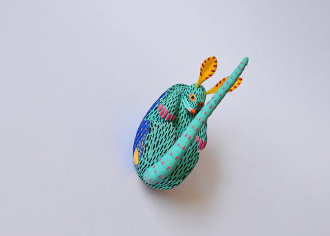 Armadillo Verde Agua Alebrije