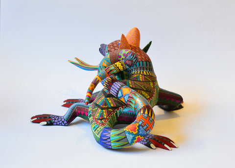Iguana Doble Cabeza Zapoteca Alebrije