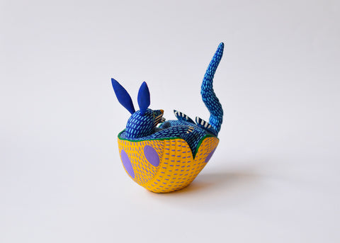 Armadillo Azul Alebrije