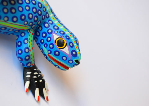Iguana Celeste Alebrije