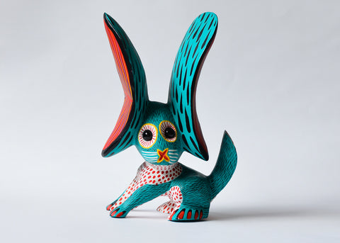 Conejo Verde Agua Orejón Alebrije