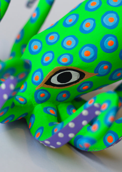 Pulpo Chico Verde Alebrije
