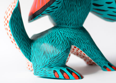 Conejo Verde Agua Orejón Alebrije